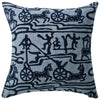 Indigo Batik Linen Cushion - Cover Only