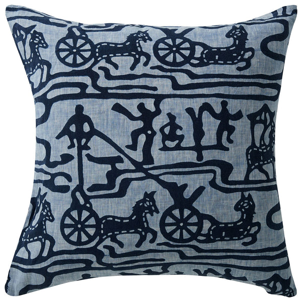 Indigo Batik Linen Cushion - Cover Only