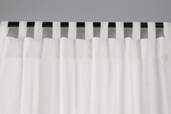 Classic White Sheer Curtain - Tab Top