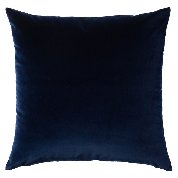 Double Sided Velvet Cushion - Navy & Grey