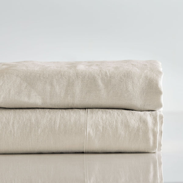 Pure Linen Pre Washed Sheet Set – Sand