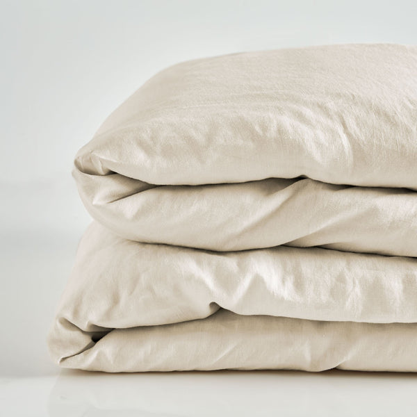 Pure Linen Pre Washed Quilt Cover – Sand