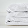 Pure Linen Pre Washed Quilt Cover – White