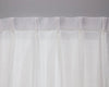 Classic White with Black Trim Sheer Curtain - Made to Order
