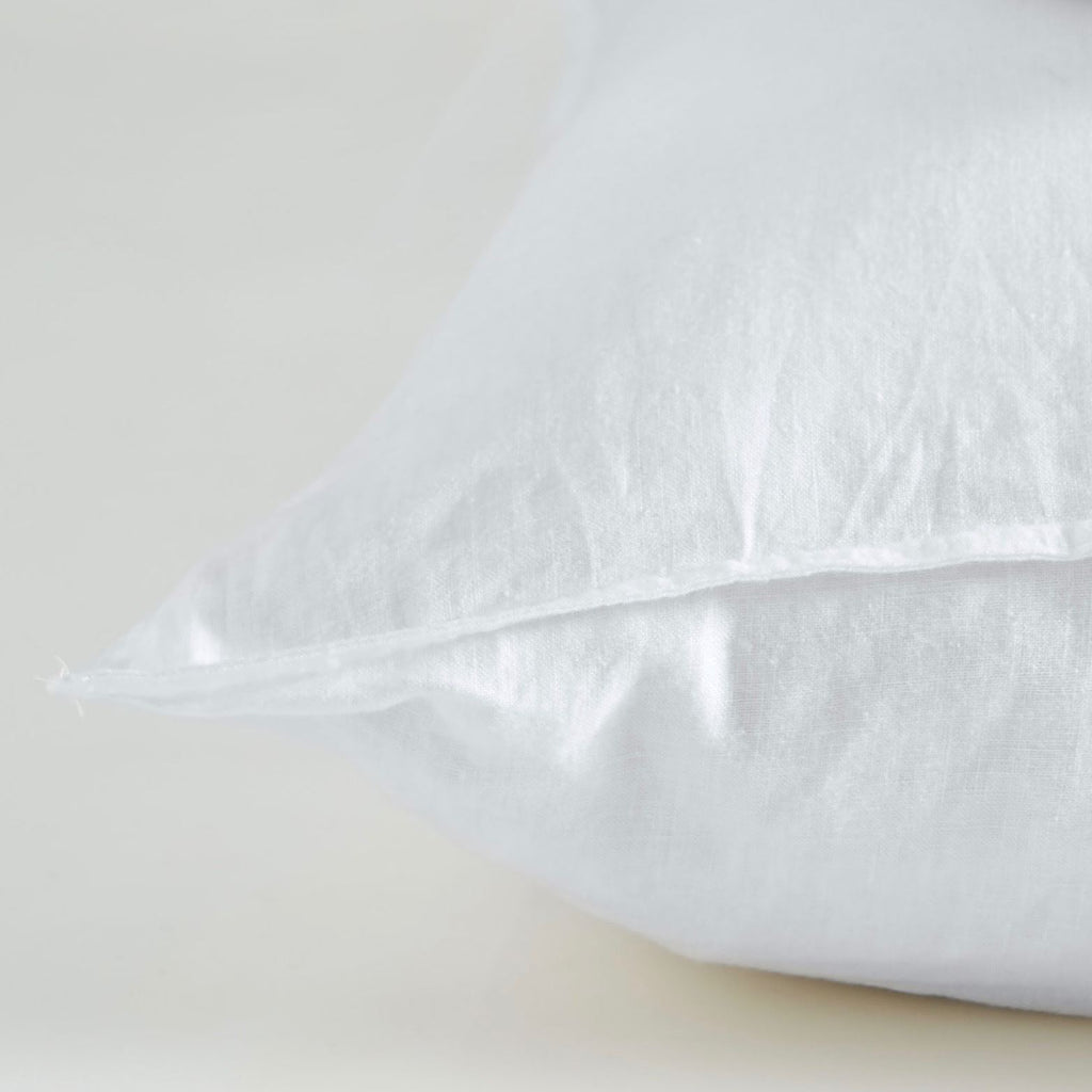Pure linen Square Pillow Case - White