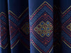 Blue Boheme Embroidered Blockout Curtain