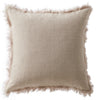 Linen Fringe Double Side Cushion - Blush