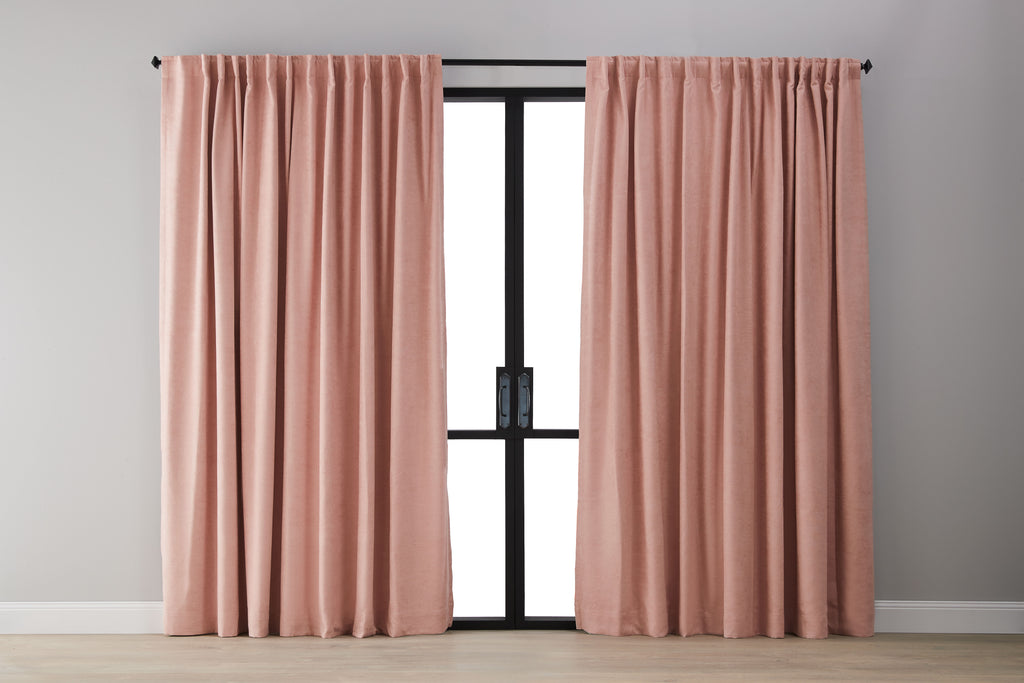 Textured Blockout Curtain - Pink